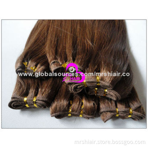 20-inch Brown Indian Remy Hair Weaves